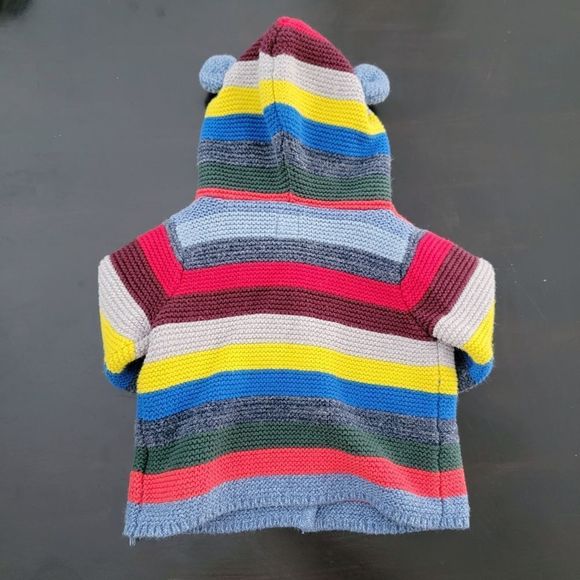 Baby Gap Bear Hooded Sweatshirt 0-3 Months - Picture 6 of 6